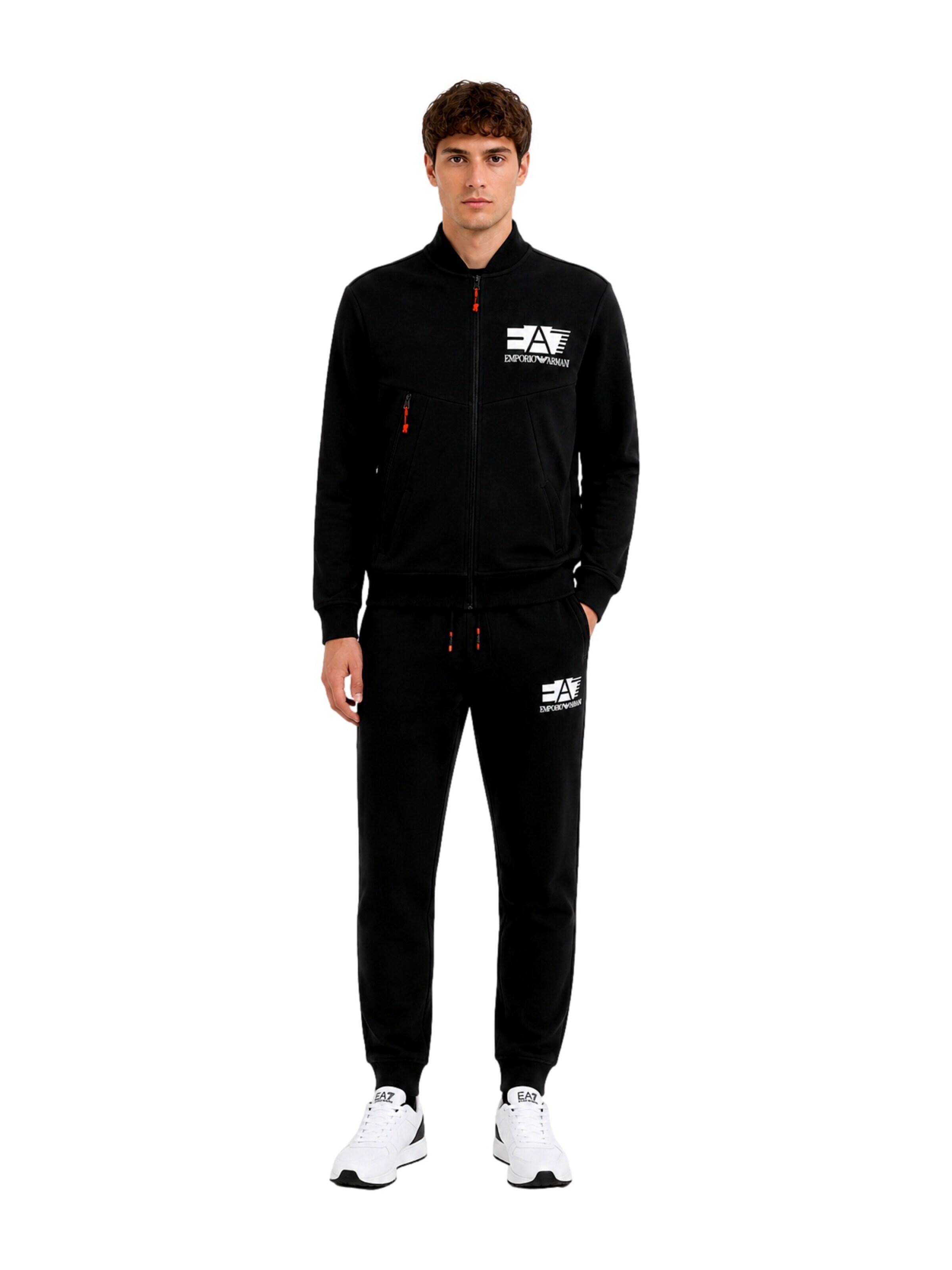 Survêtement EA7 Emporio Armani en noir : devant