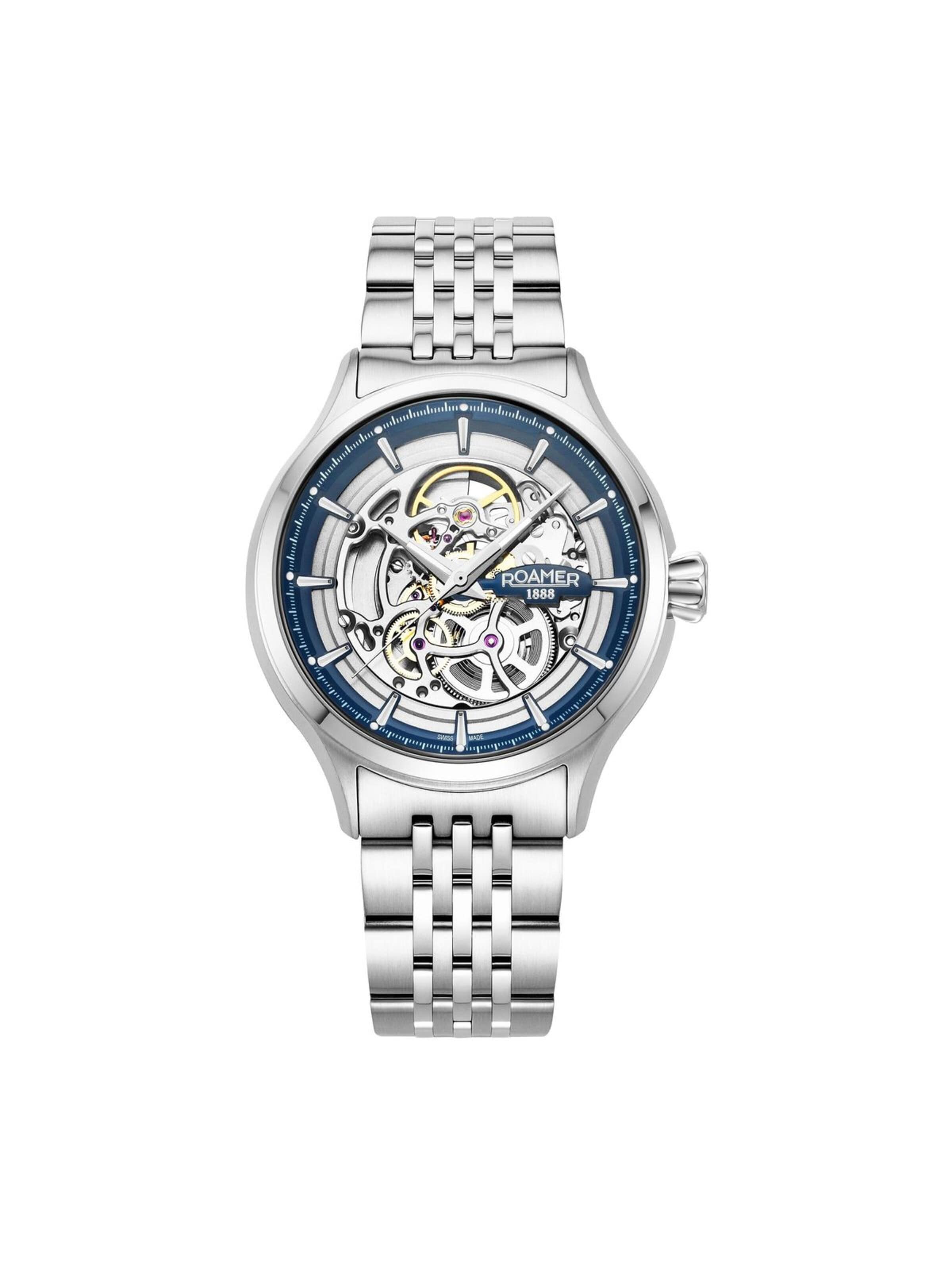Montre à affichage analogique Roamer en bleu : devant