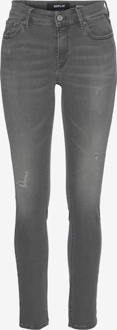 REPLAY Skinny Jeans in Grey: front