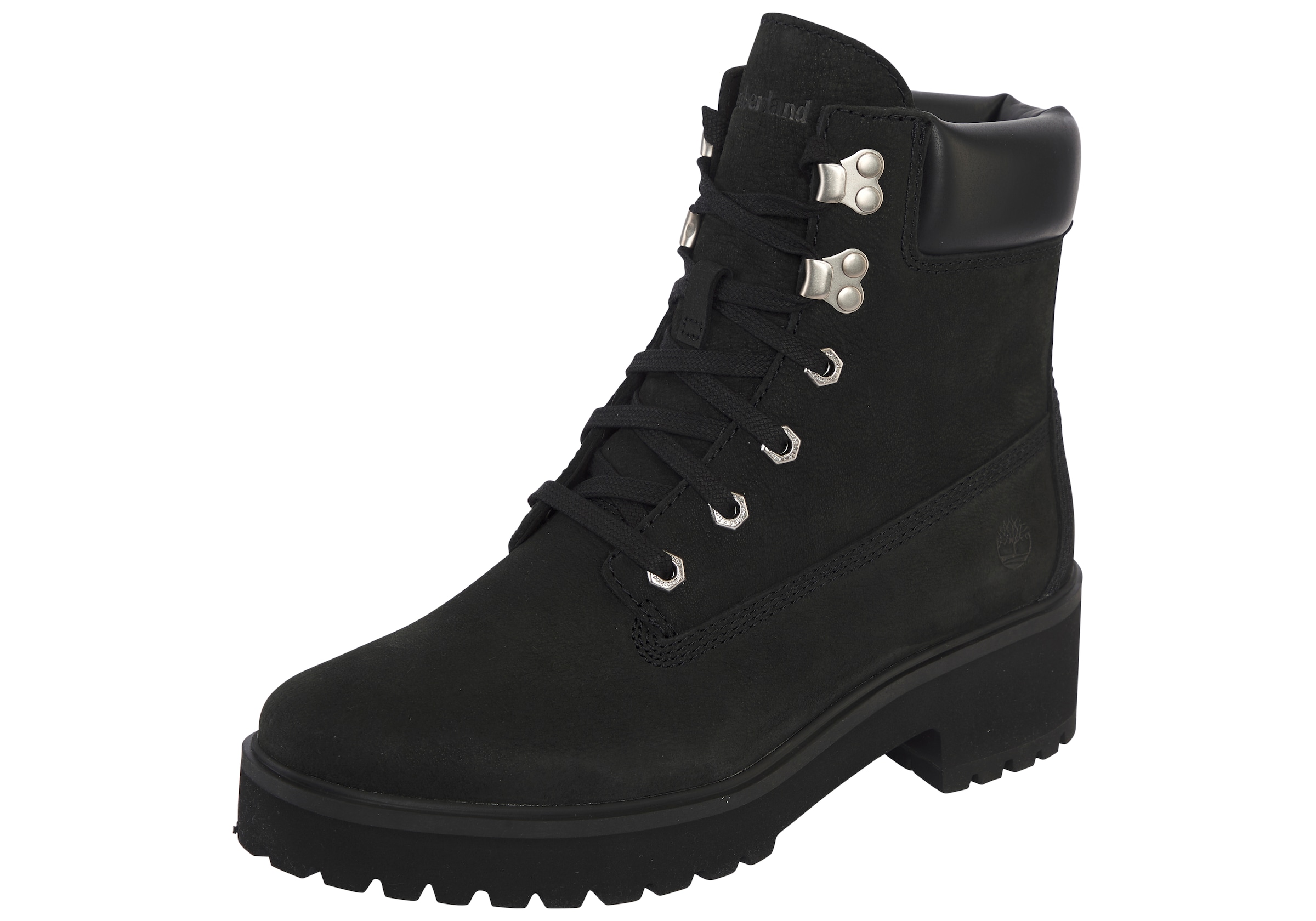 TIMBERLAND Lace-Up Ankle Boots in Black: front