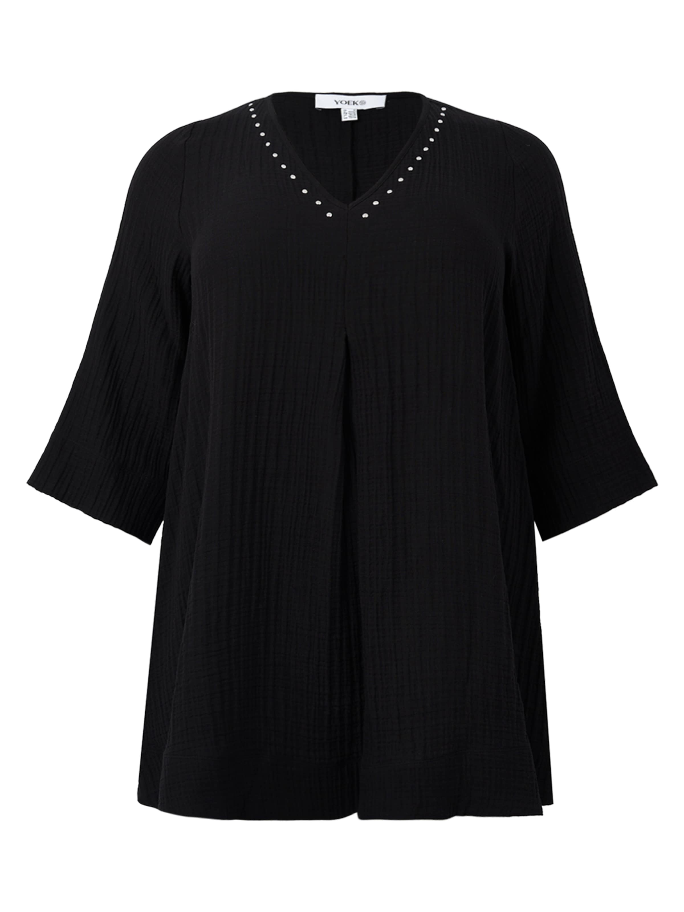 YOEK Tuniek in Zwart: voorkant