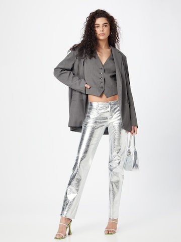 NLY by Nelly Regular Trousers in Silver