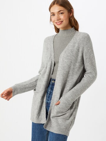PIECES Knit cardigan 'Perla' in Grey: front