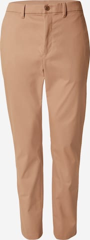 oranžinė Calvin Klein Prigludęs „Chino“ stiliaus kelnės: priekis