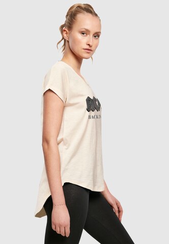 T-shirt 'ACDC Back in Black' F4NT4STIC en beige