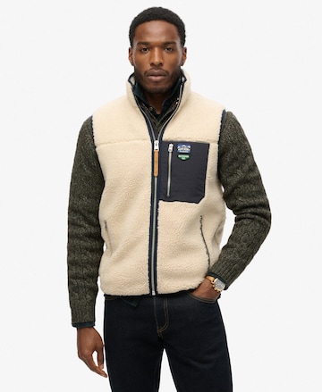 Gilet Superdry en beige : devant