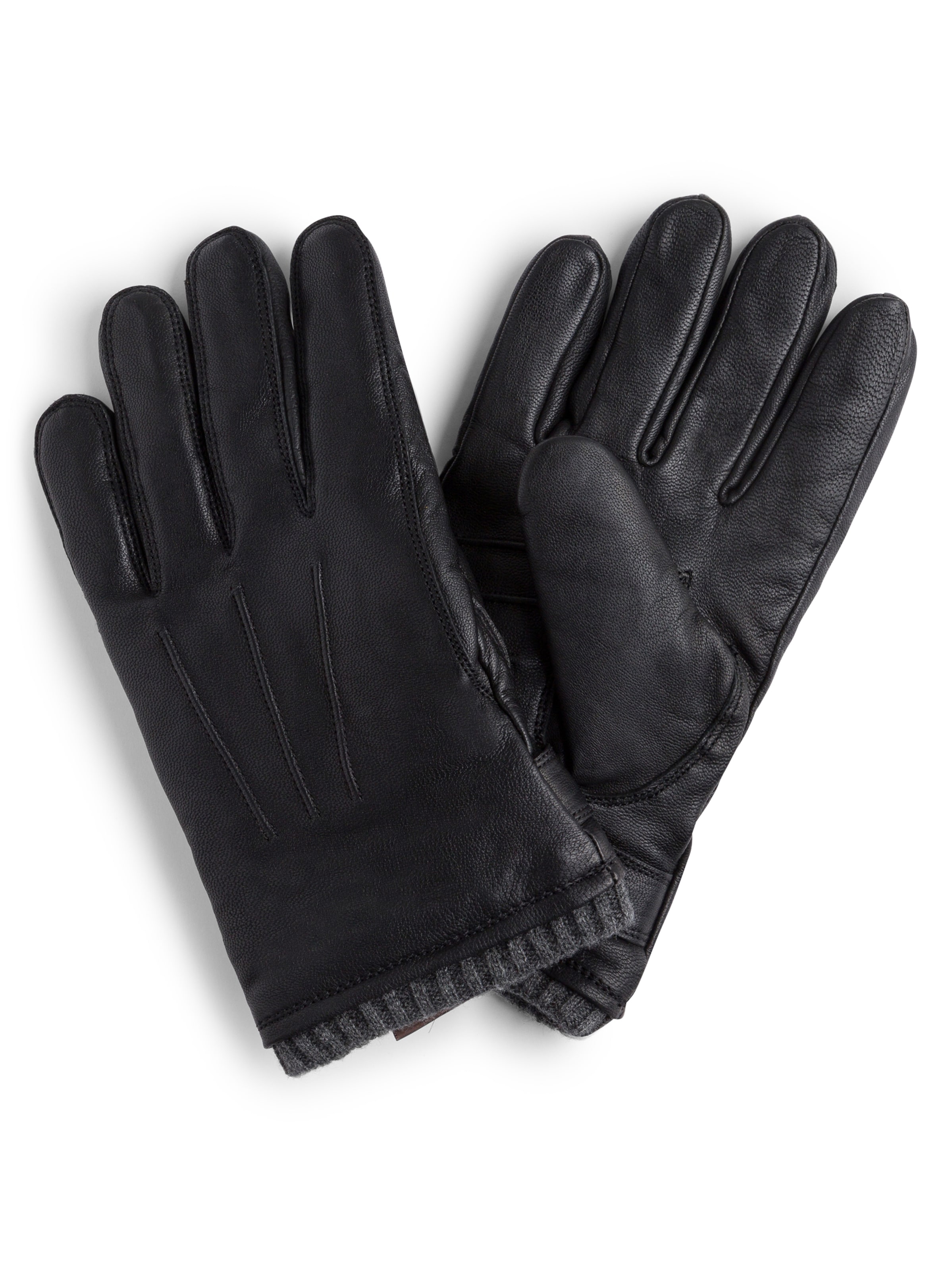 Pearlwood Full finger gloves in Black: front