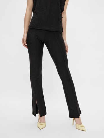 PIECES Flared Pants 'Rina' in Black: front