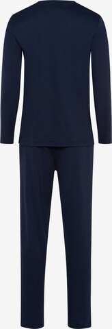 Hanro Pyjama lang 'Night Selection' in Blauw