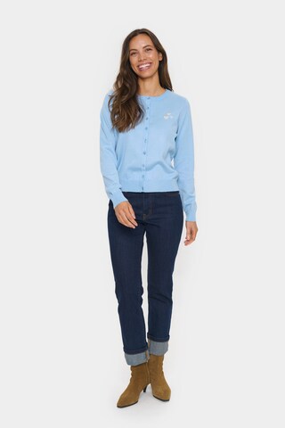 SAINT TROPEZ Knit cardigan 'Valentina' in Blue