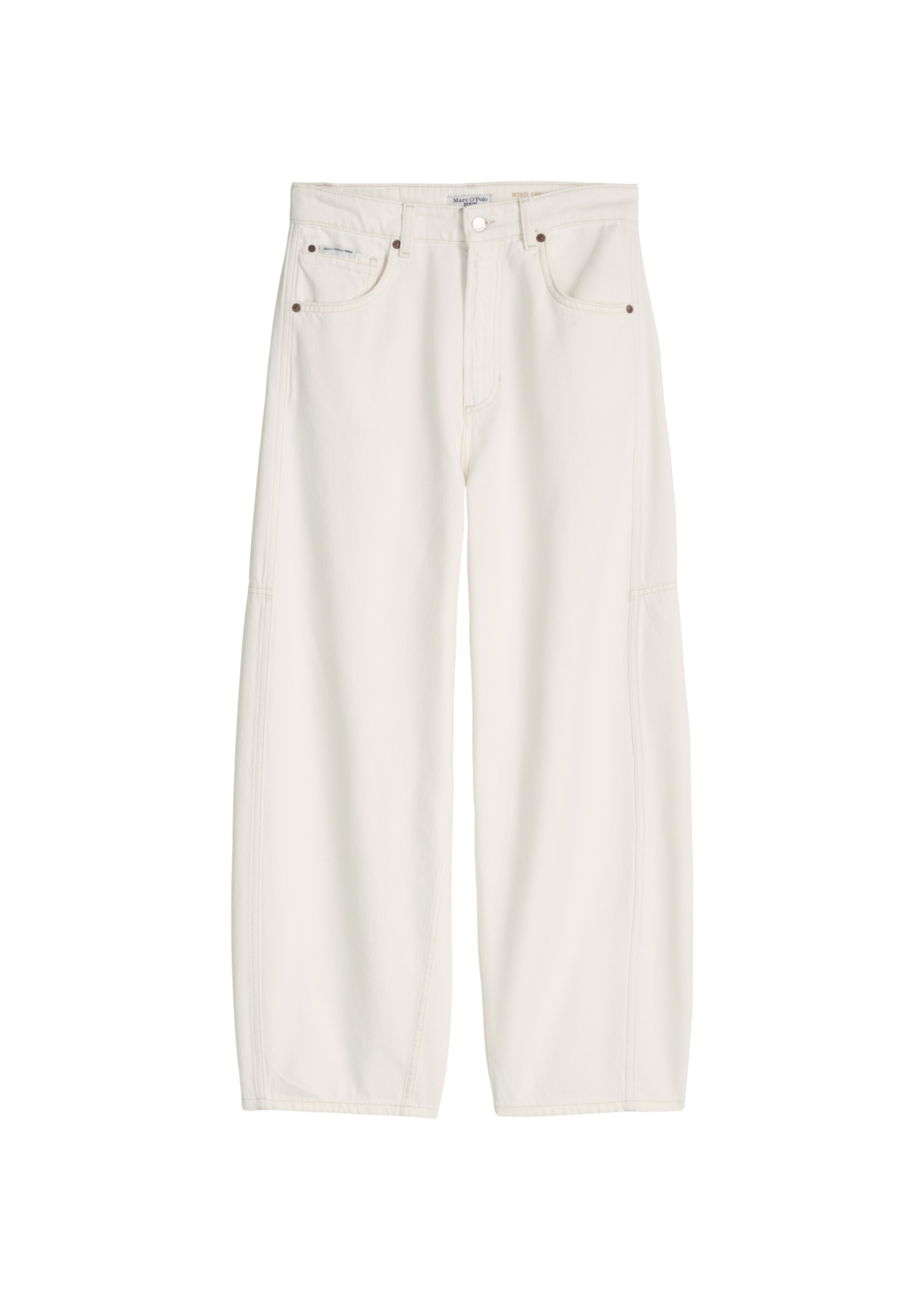 Marc O'Polo DENIM Baggy Jeans in Wit: voorkant