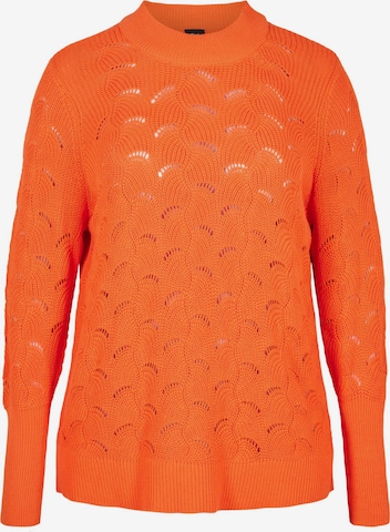 Pull-over 'MEMMI' Zizzi en orange : devant