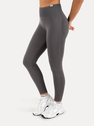 Coupe slim Leggings 'Vonda' Smilodox en gris