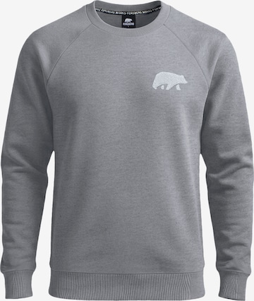 FORSBERG Sweatshirt 'mit Frottee Logo' in Grey: front