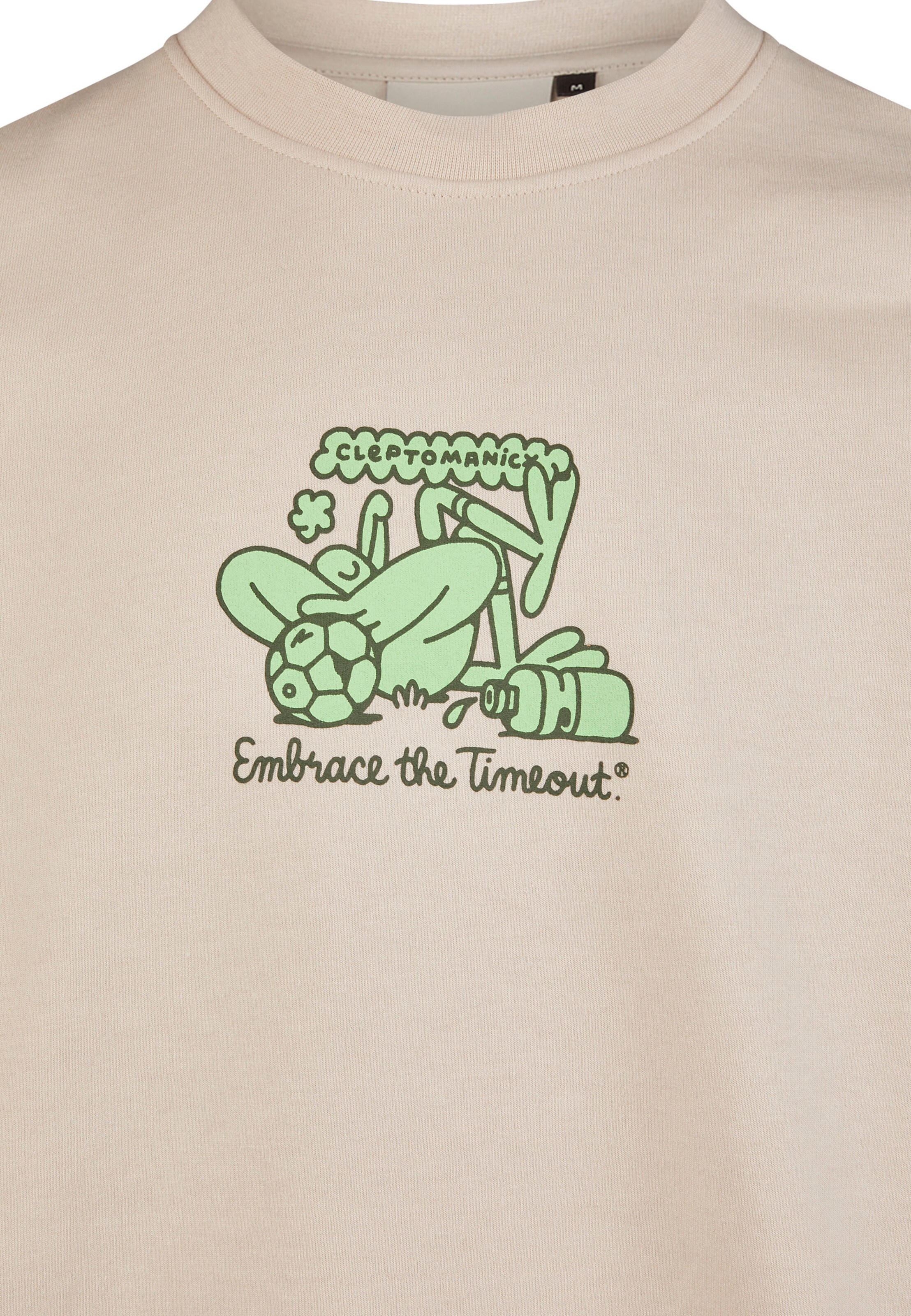 Cleptomanicx Sweater 'Embrace Football' in Beige