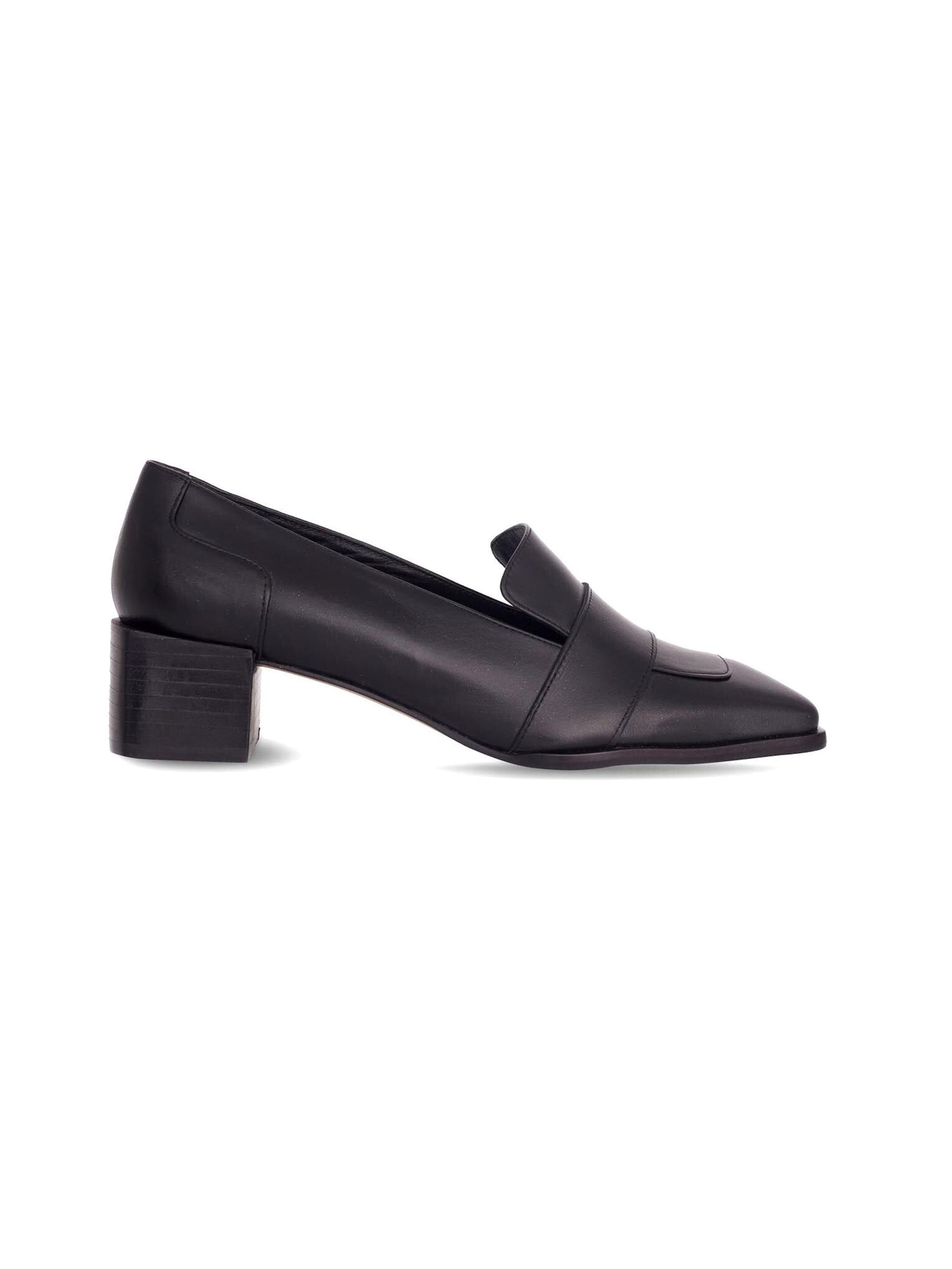 Mangara Atelier Pumps 'Mocassins Mangara louro en cuir' in Zwart: voorkant