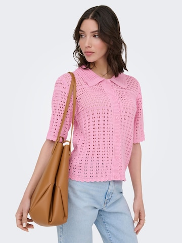 JDY Knit Cardigan 'JDYRobin' in Pink