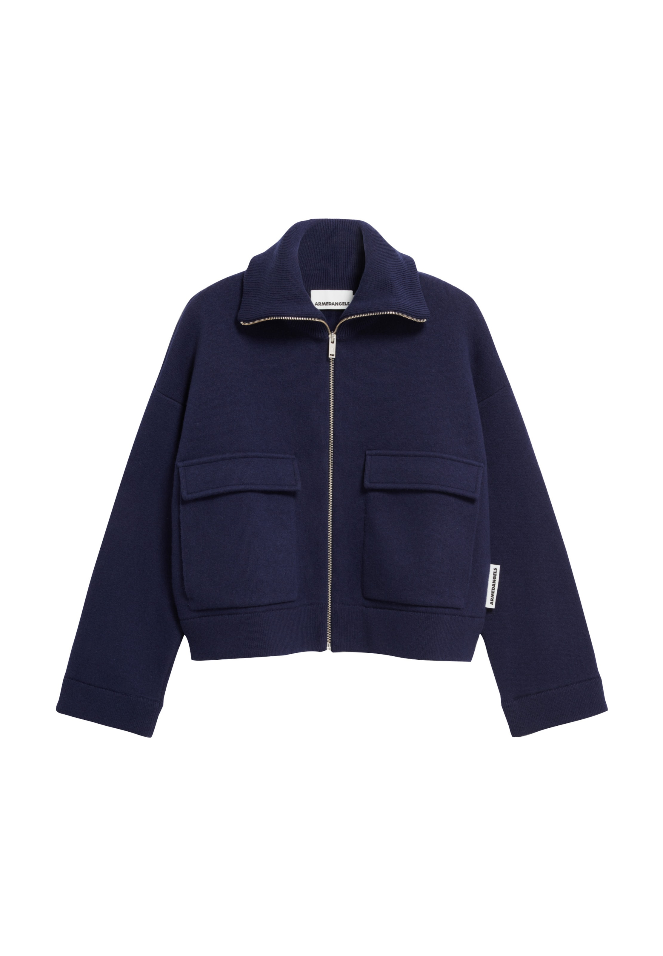 ARMEDANGELS Knit cardigan in Blue: front