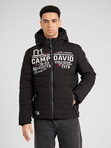 CAMP DAVID Between-season jacket in Black: front