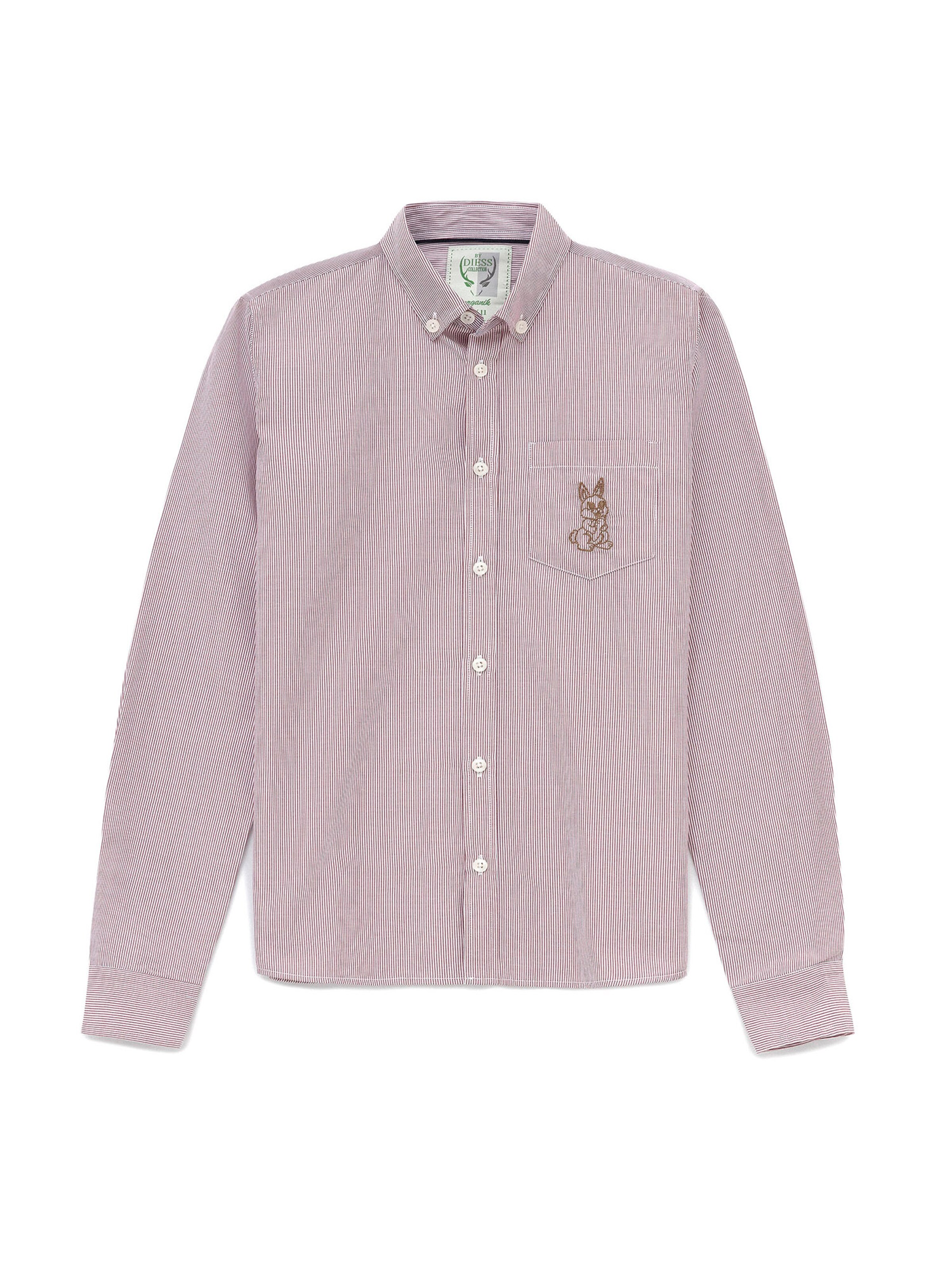 By Diess Collection Rovný strih Košeľa - Červená: predná strana