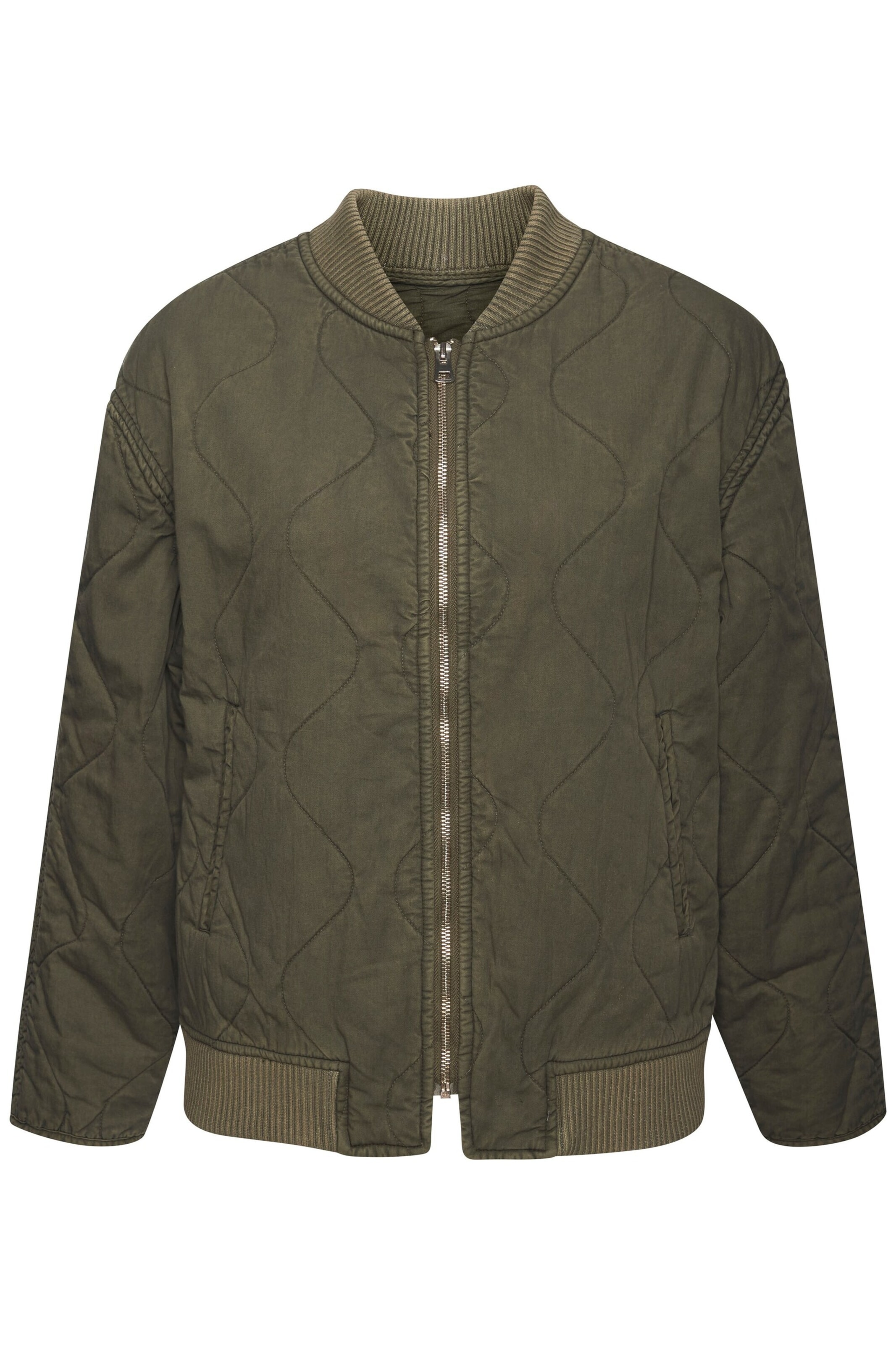 LASCANA Φθινοπωρινό και ανοιξιάτικο μπουφάν σε πράσινο: μπροστά