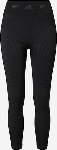 ADIDAS SPORTSWEAR Skinny Sporthose 'Aero' in Schwarz: predná strana