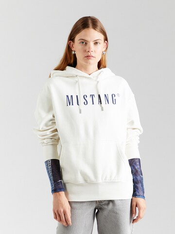 MUSTANG Sweatshirt 'Margo' in White: front