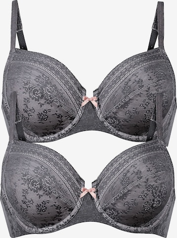 ANITA Klassisch BH 'Fleur' in Grau: Vorderseite