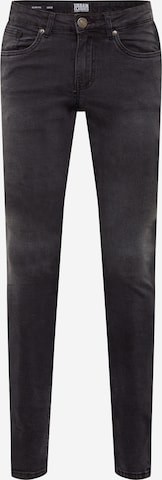 Urban Classics Skinny Jeans in Black: front