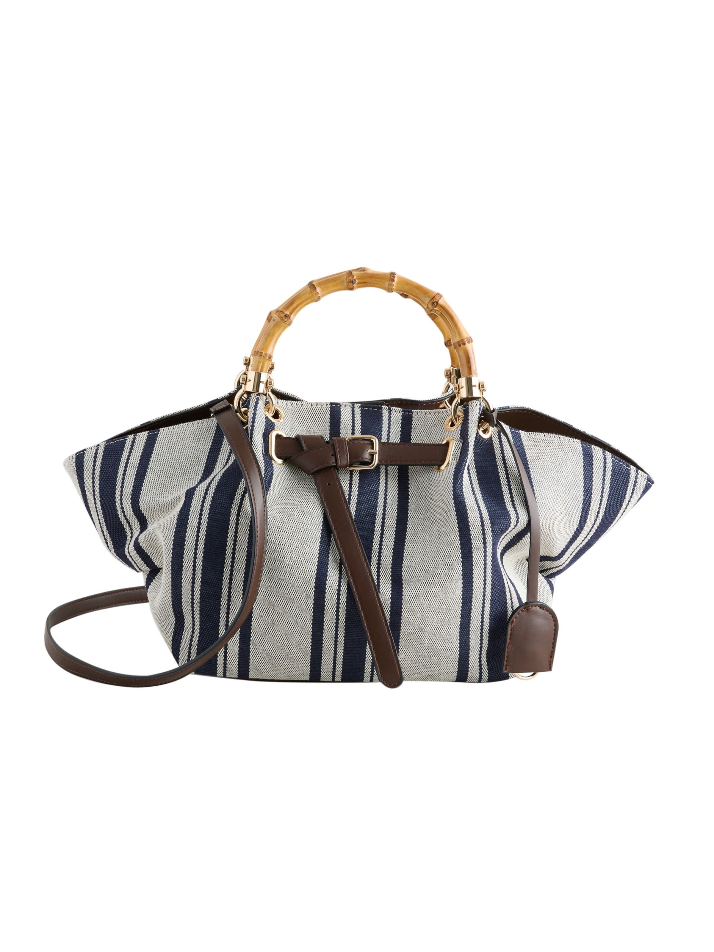 Shopper Next di colore navy / cioccolato / bianco, Visualizzazione prodotti