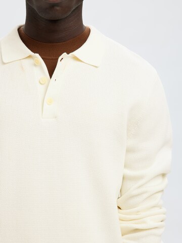 Pull-over 'SLHDANE' SELECTED en beige