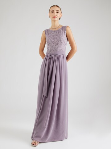 Robe de soirée SWING en violet : devant