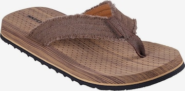 SKECHERS T-bar sandals 'Skechers Tantric - Fritz' in Brown: front