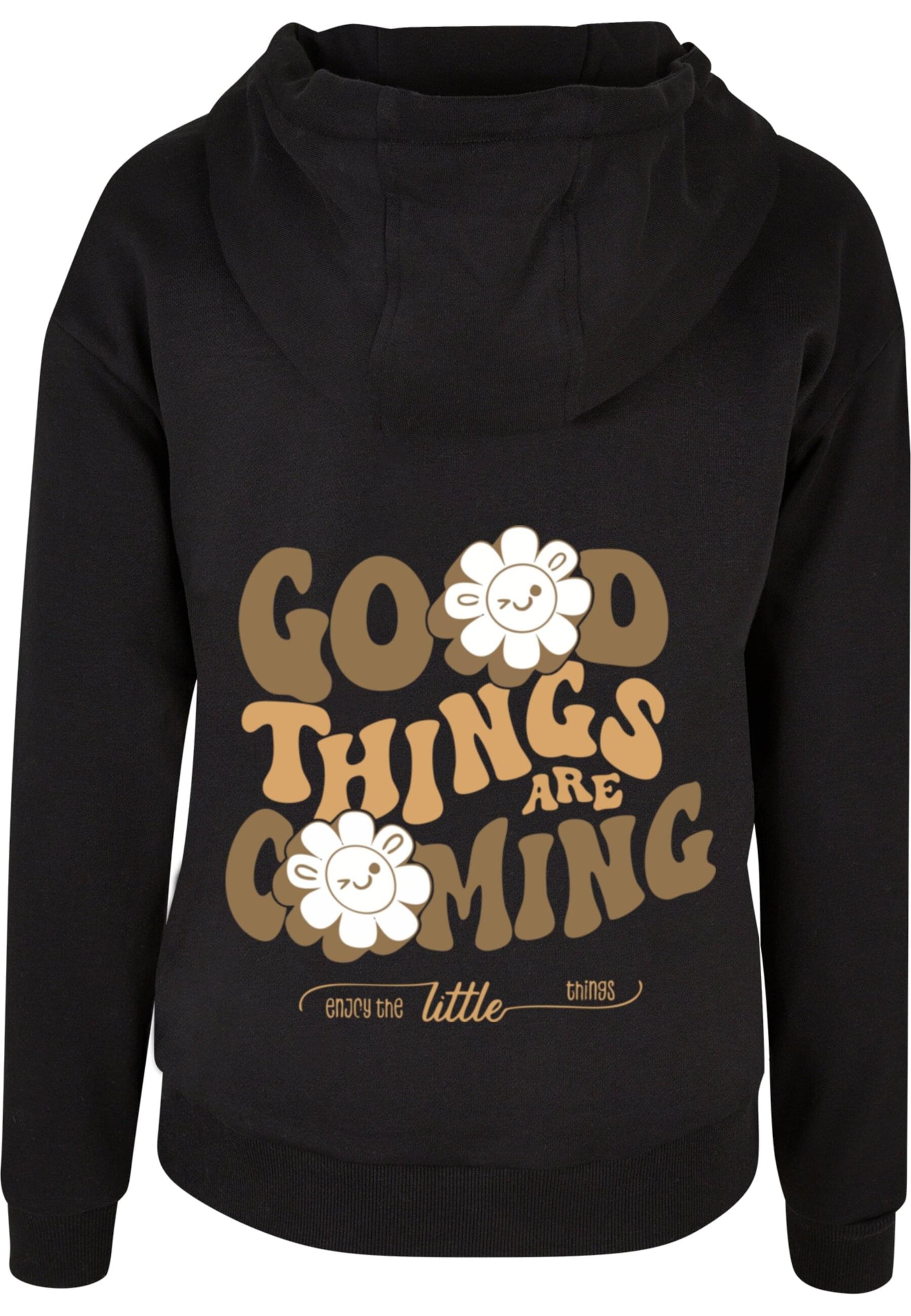 Merchcode Sweatshirt 'Ladies 77 Good Things Black Everyday' in Schwarz