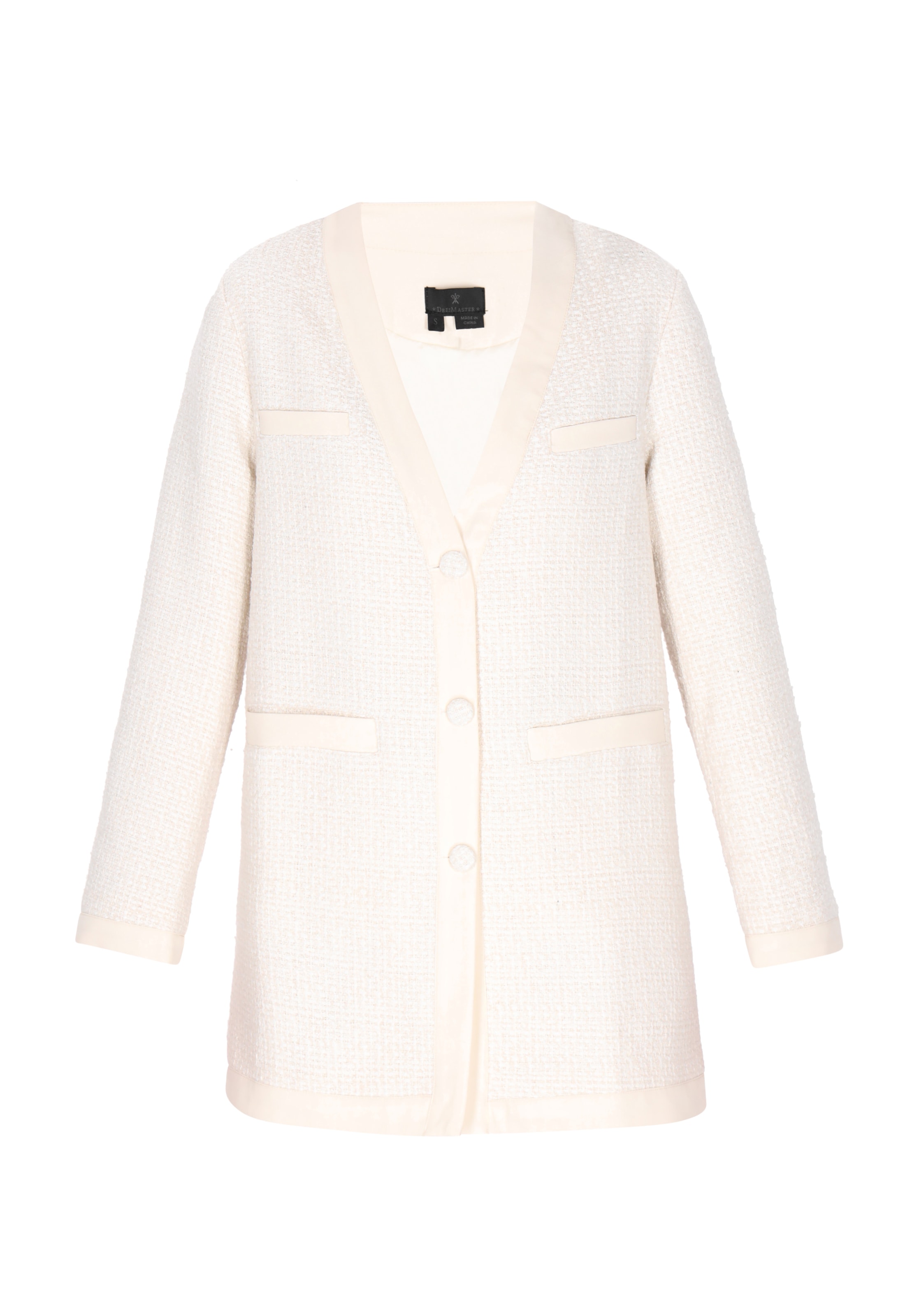 DreiMaster Klassik - Abrigo de entretiempo en blanco: frente
