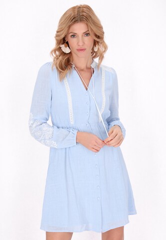 Abito camicia 'Spring Summer' di usha FESTIVAL in blu: frontale
