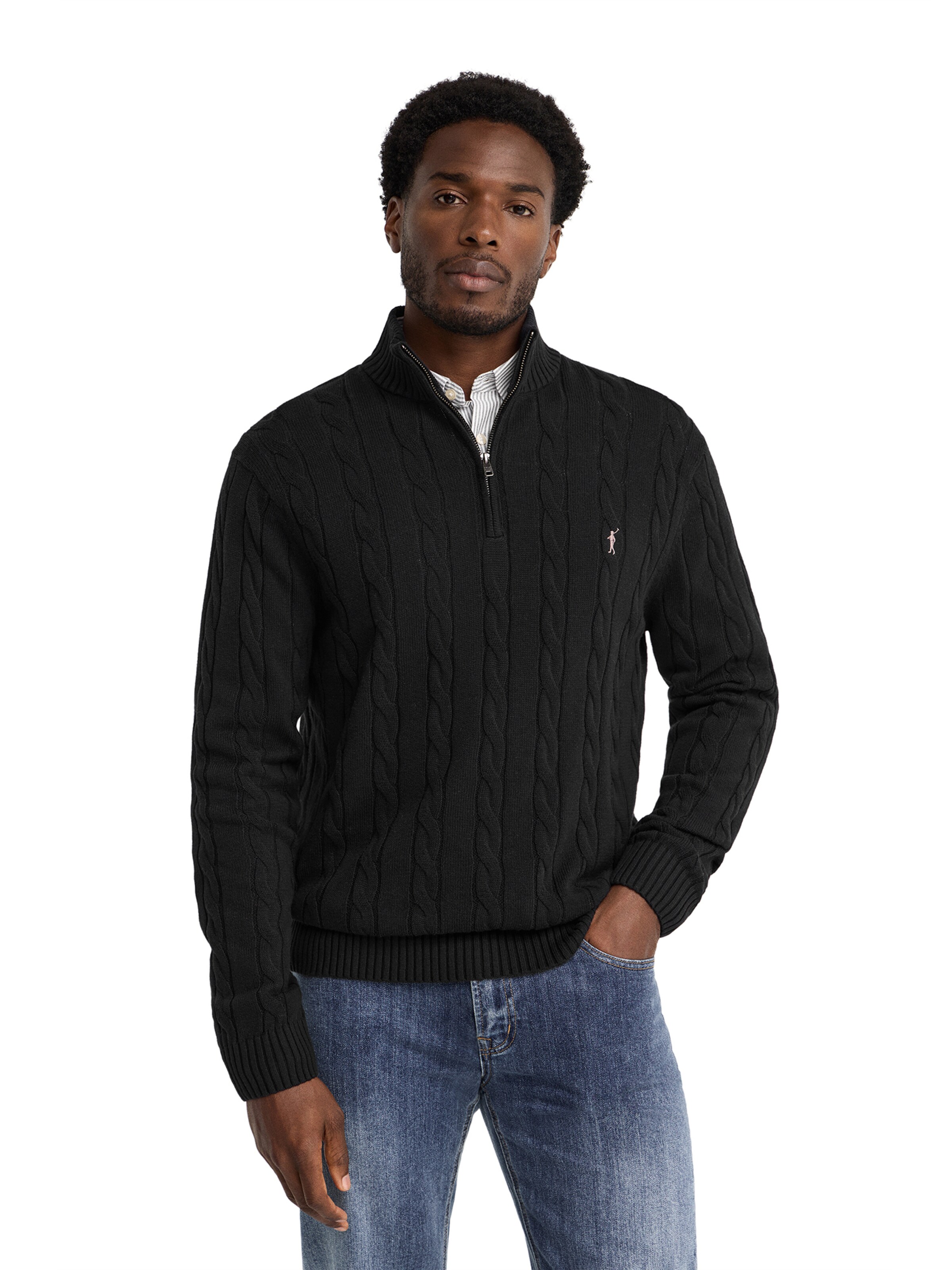 Polo Club Pullover 'RIGBY' in Schwarz