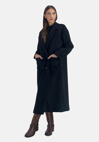 Elara Between-Seasons Coat in Black
