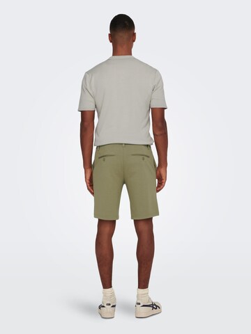 Only & Sons Regular Chino Pants 'Mark' in Green