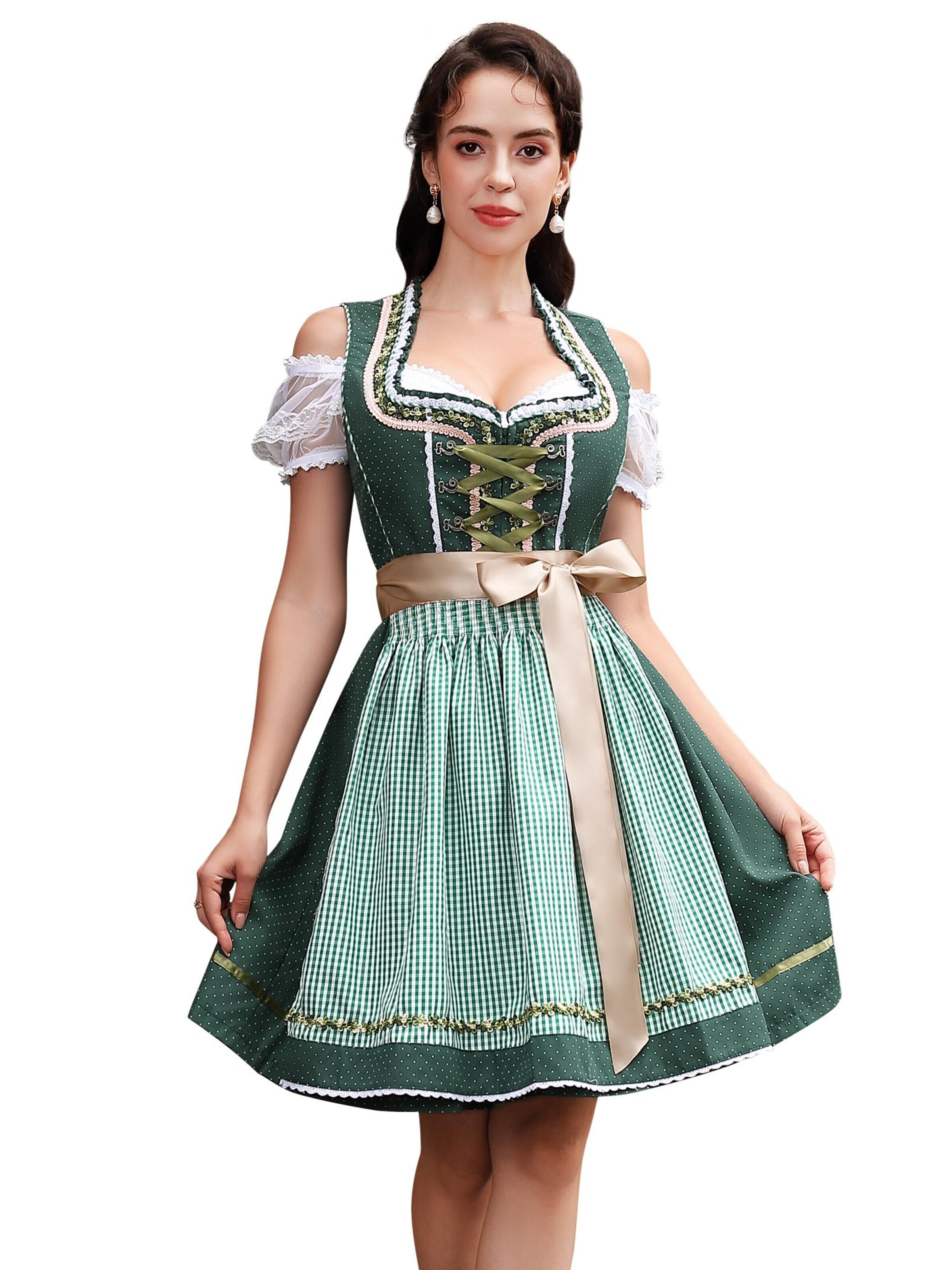 Yesfashion Dirndl‌‌‌‌‌‌‌‌‌‌ in Grün: Vorderseite