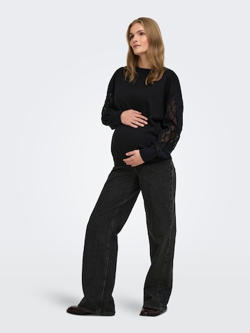 Bluză de molton 'OLMNomi' de la Only Maternity pe negru