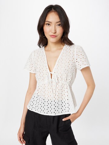 Grace & Mila - Blusa 'ESPOIR' em bege: frente