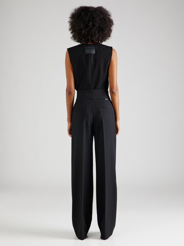 HUGO Wide leg Trousers with creases 'Himia' in Black