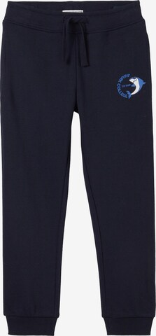 TOM TAILOR Tapered Workout Pants in Blue: front