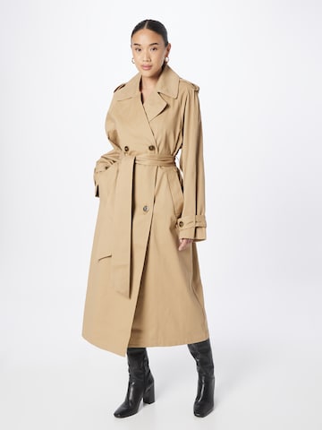 Gina Tricot Between-Seasons Coat 'Bianca' in Beige: front