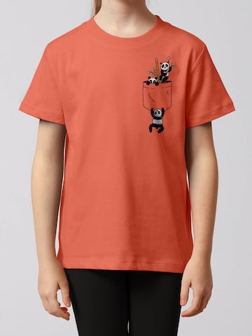 watabout.kids Shirt 'Pocket Pandas' in Oranje