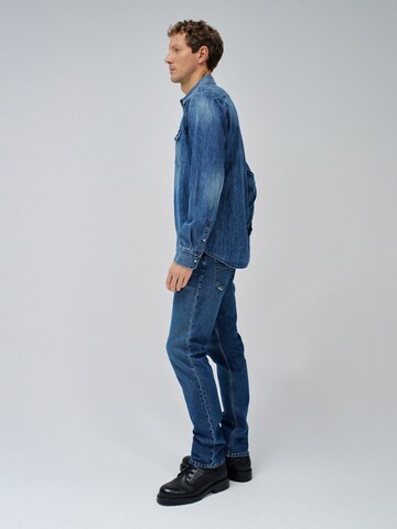Salsa Jeans Regular fit Overhemd in Blauw