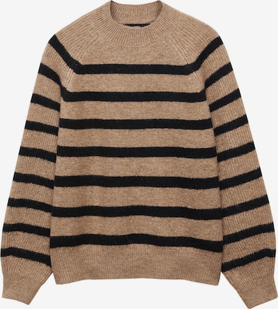 MANGO Sweter 'HUMMUS' w kolorze brązowy / czarnym, Podgląd produktu