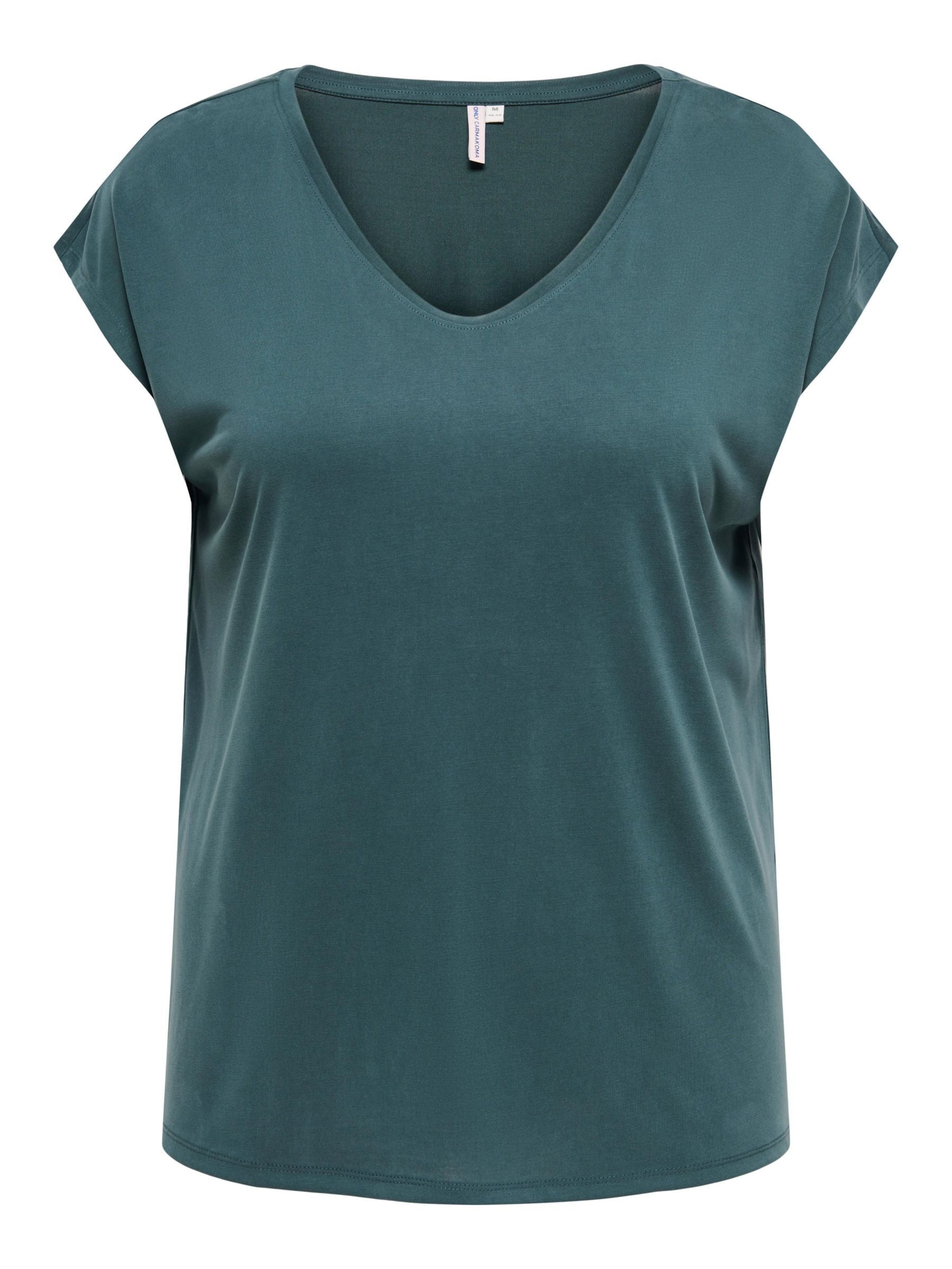 ONLY Carmakoma Shirts 'CARNicky' i grøn: forside