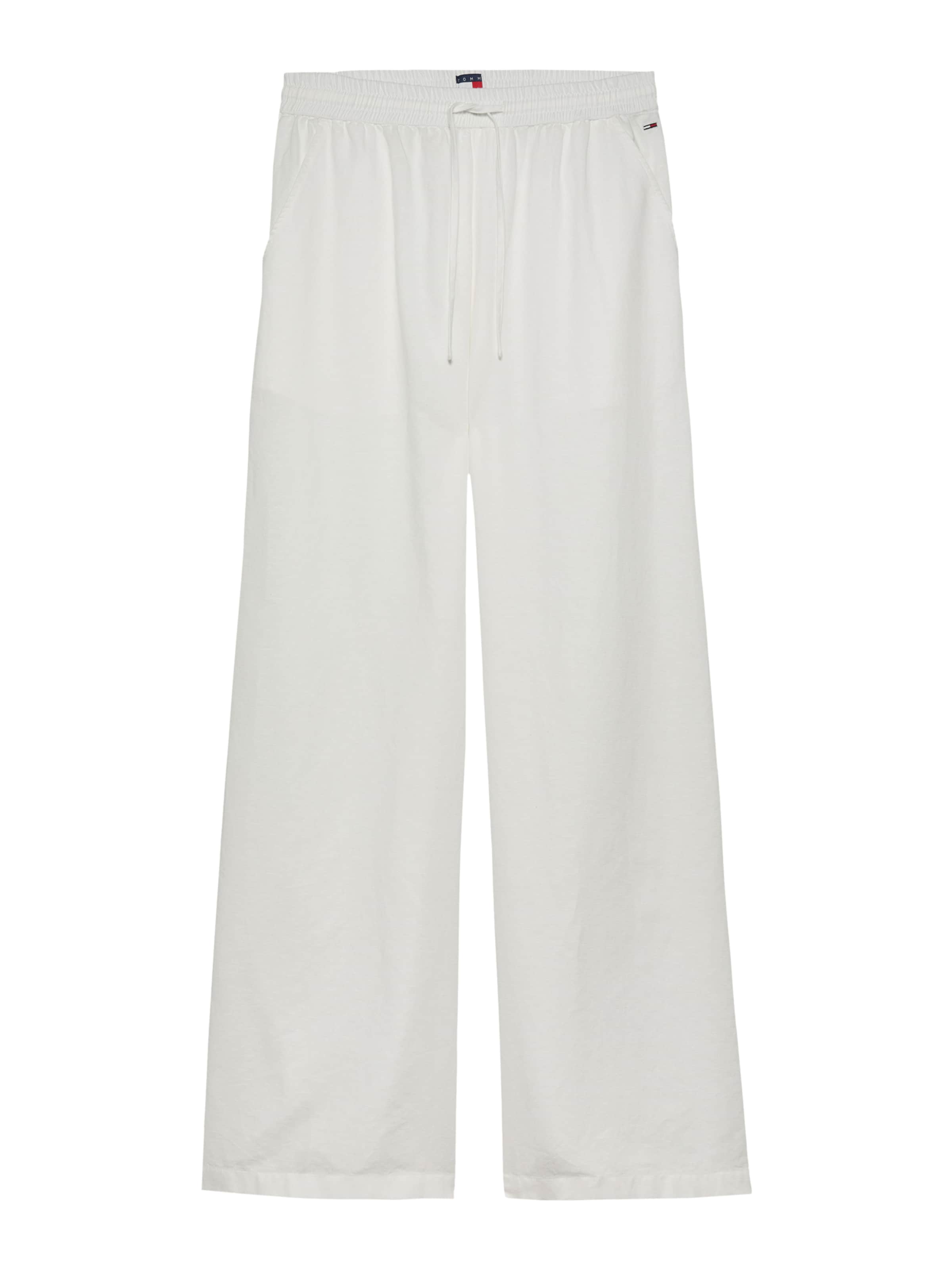 Tommy Jeans Szeroka nogawka Spodnie w kolorze biały: przód